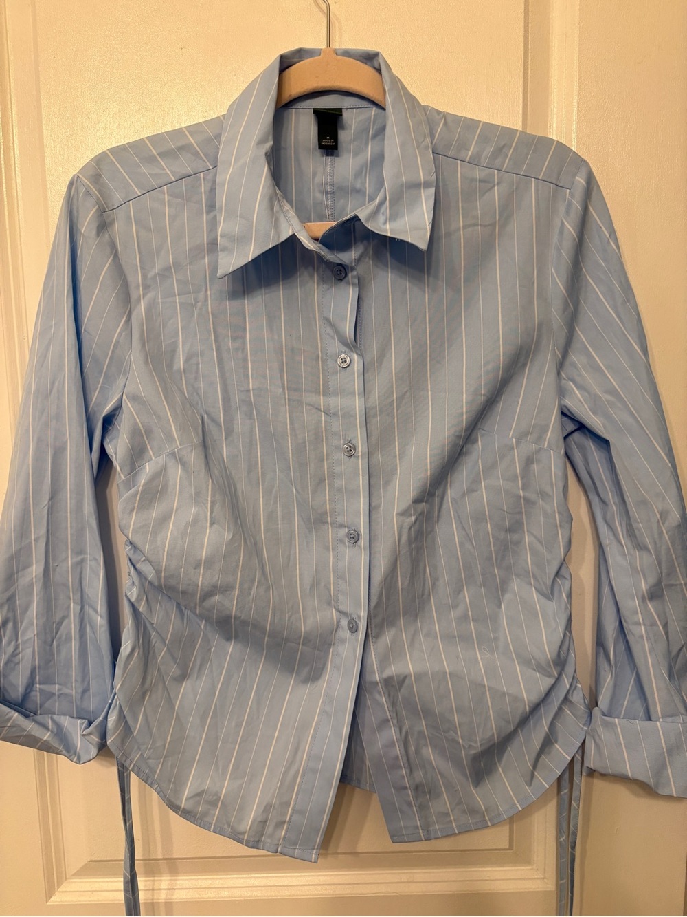 wild fable Blue and White Pinstripe Button-Up Shirt